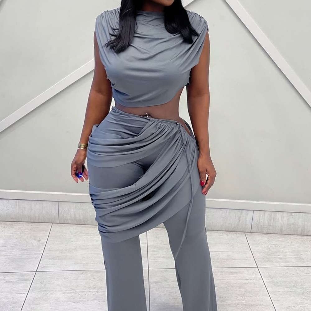 Elegant Gray Women's Jumpsuit